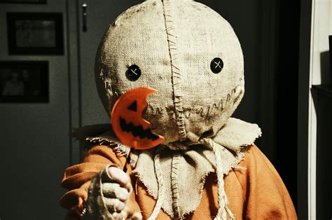 Sam, or " Samhain ", a fictional character created by Michael Dougherty, appearing in Dougherty's 1996 short film, Season's Greetings, and then in the horror film Trick 'r Treat. He was played by child actor Quinn Lord in the film. Appearing as a seemingly innocent masked trick-or-treater, Sam is revealed to be a demonic pumpkin-like creature ... 